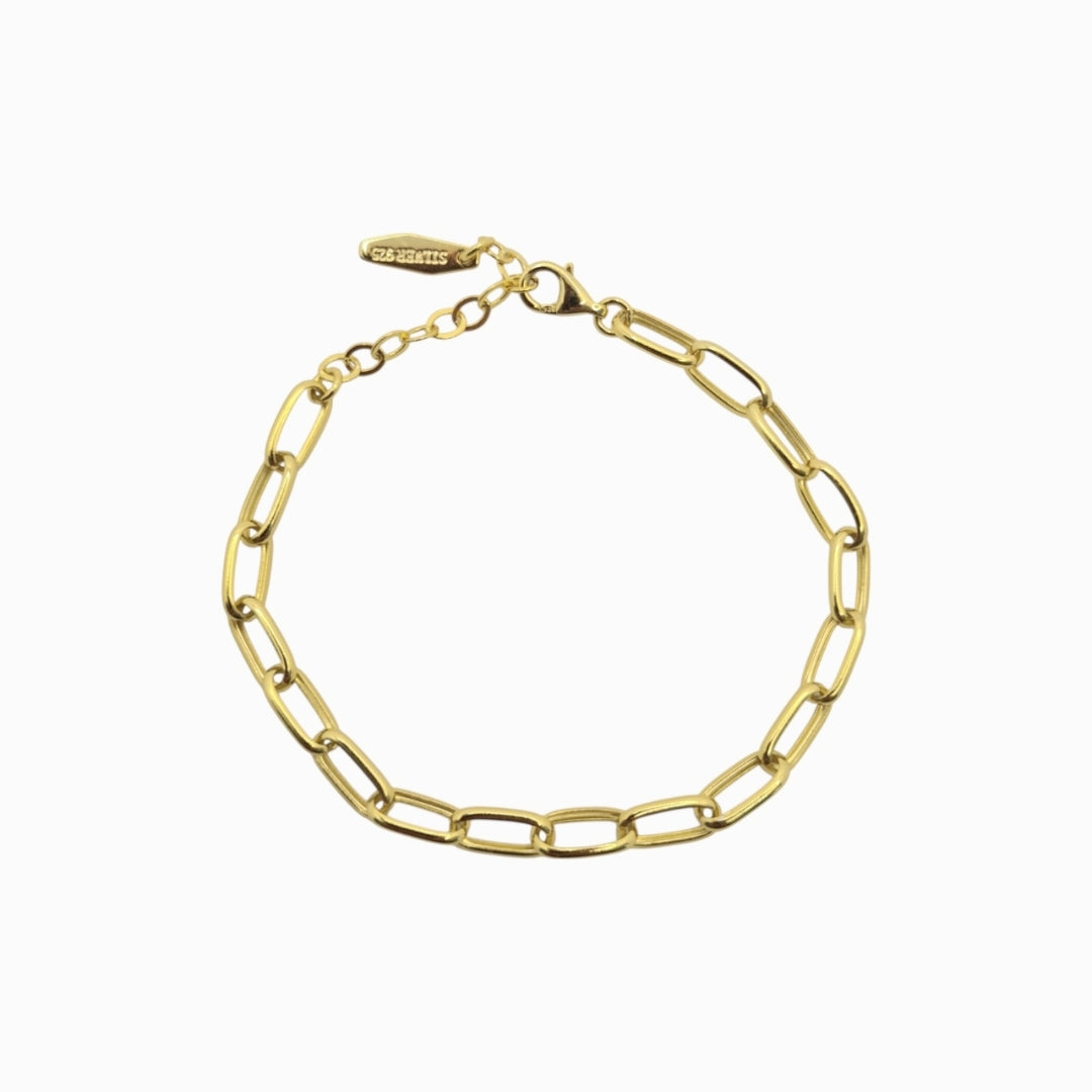 18k Gold fine link chain bracelet
