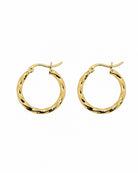 Hunter Rose Aura 18k gold plated hoop earrings with a sterling silver base.