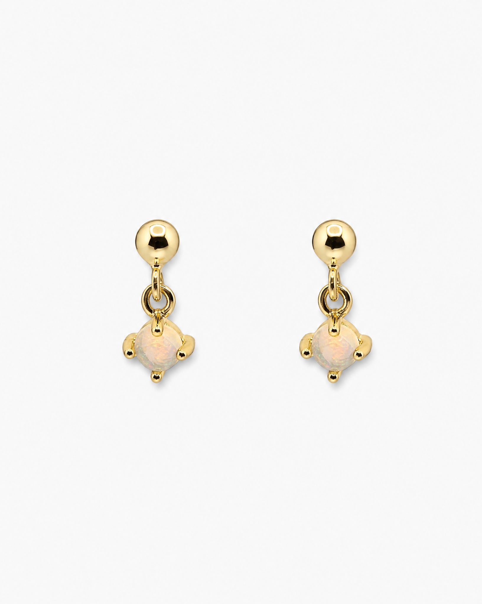 Hunter Rose Aurora 18k gold plated drop stud earrings with a sterling silver base.